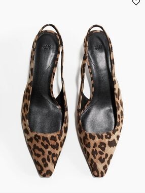 H&M Leopard Print Slingback Flats - Brown & Black